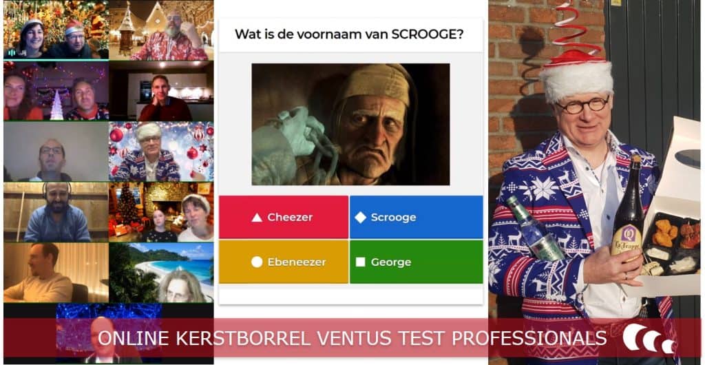 Online kerstborrel met het team van Ventus Test Professionals.