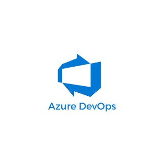 Logo van Azure DevOps in blauwe letters