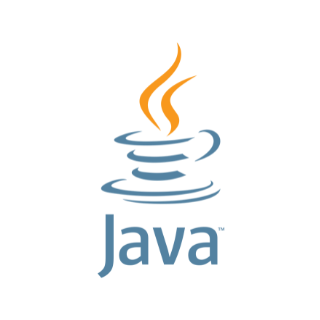 Logo van Java in blauwe letters