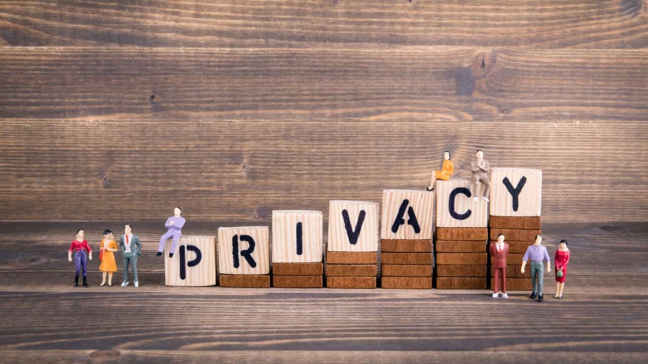 Een stapel blokjes die het woord Privacy spellen
