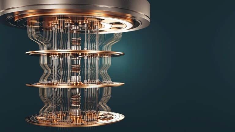 Een afbeelding dat de quantum computing technologie weergeeft.