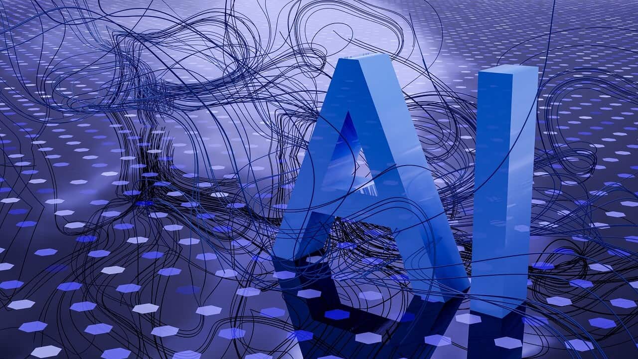 Een afbeelding met de letters AI (artificial intelligence) afgebeeld.